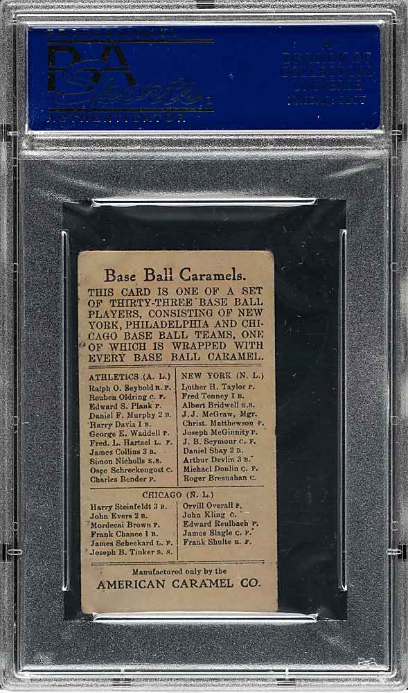 1909-1911 E91-A American Caramel Harry Davis PSA VG 3