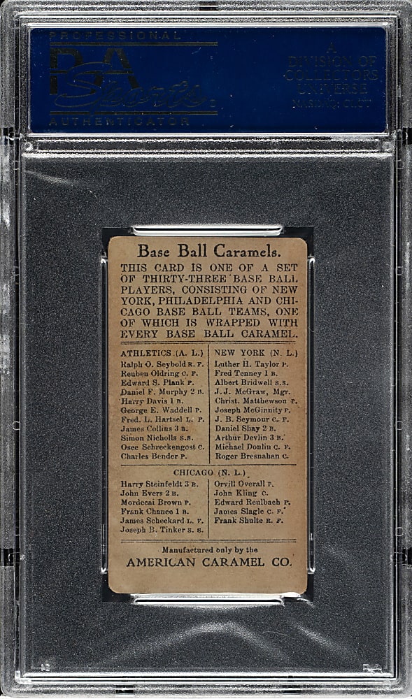 1909-1911 E91-A American Caramel Frederick Hartsel PSA VG-EX 4