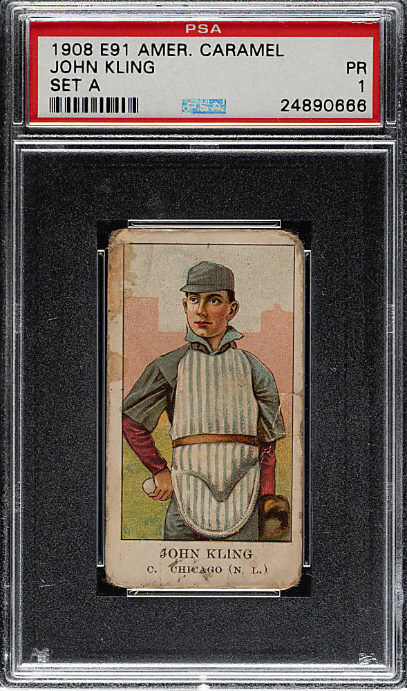 1909-1911 E91-A American Caramel Johnny Kling PSA POOR 1