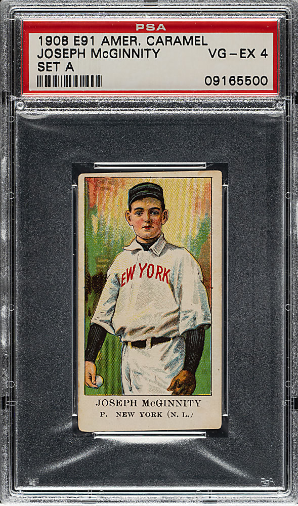 1909-1911 E91-A American Caramel Joe McGinnity PSA VG-EX 4