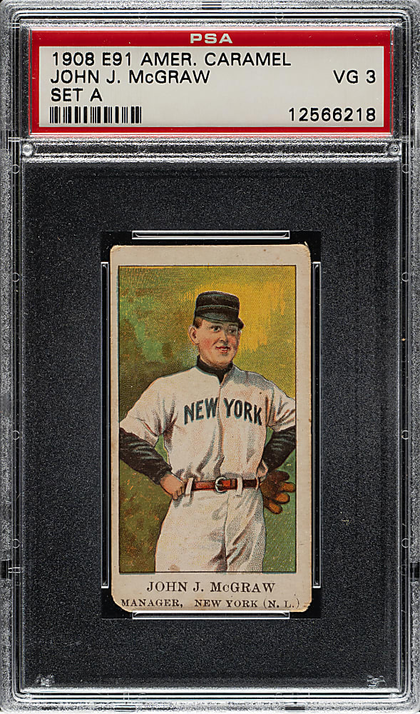 1909-1911 E91-A American Caramel John McGraw PSA VG 3
