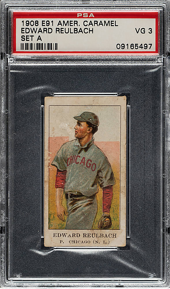 1909-1911 E91-A American Caramel Ed Reulbach PSA VG 3