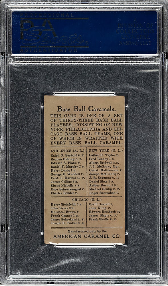 1909-1911 E91-A American Caramel Ed Reulbach PSA VG 3