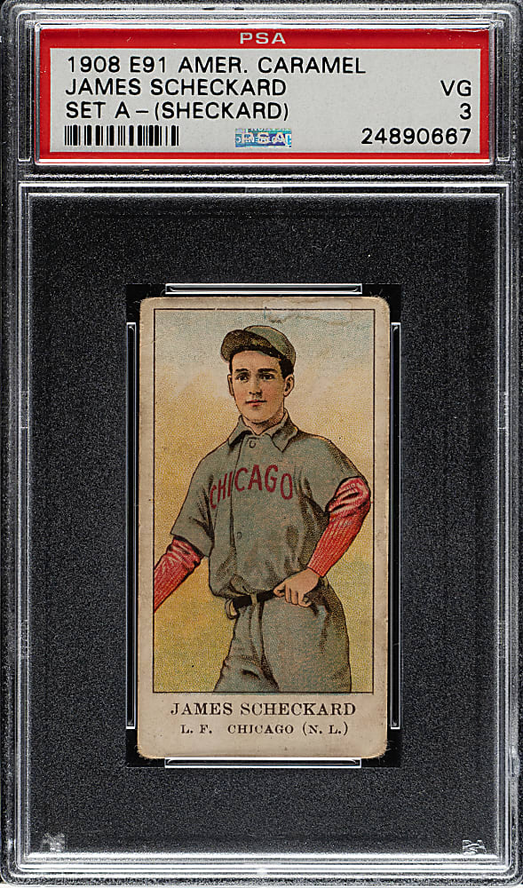 1909-1911 E91-A American Caramel James Scheckard PSA VG 3