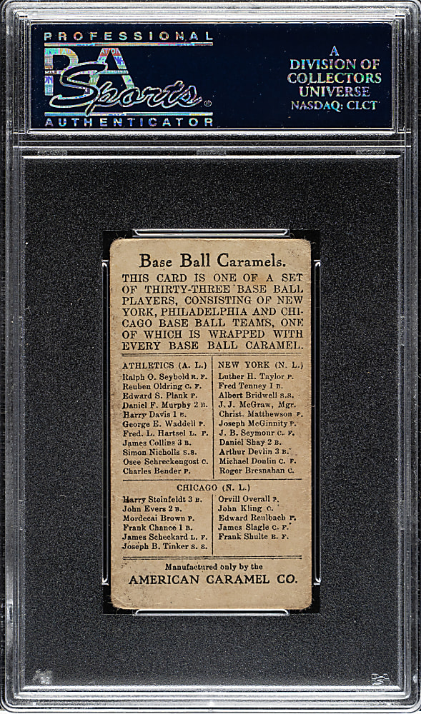 1909-1911 E91-A American Caramel James Scheckard PSA VG 3