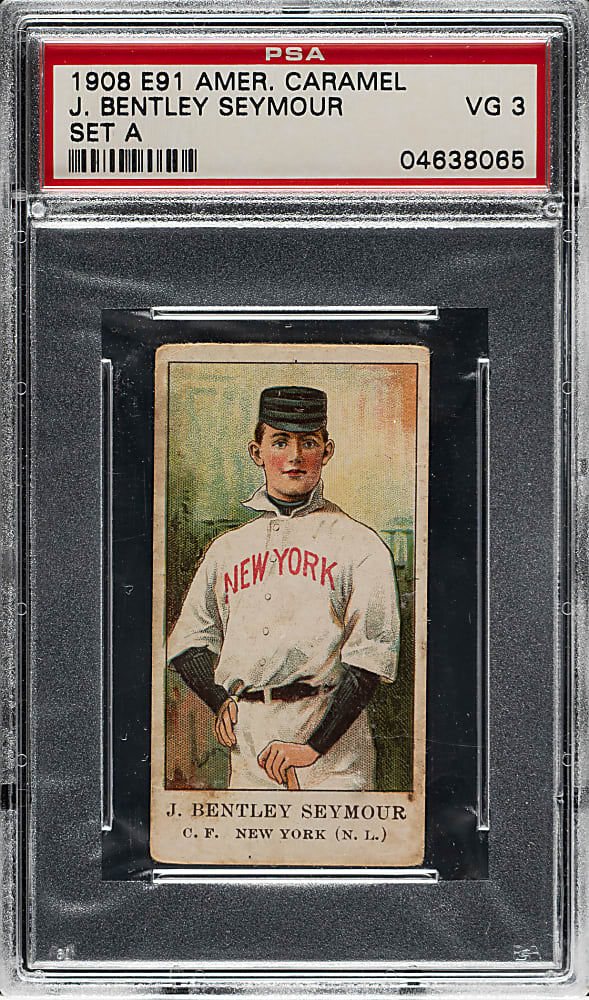 1909-1911 E91-A American Caramel Cy Seymour PSA VG 3