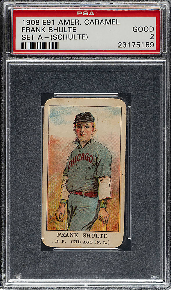 1909-1911 E91-A American Caramel Frank Schulte PSA GOOD 2
