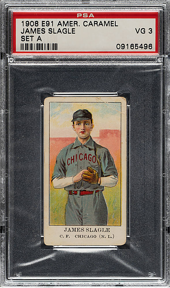 1909-1911 E91-A American Caramel Jimmy Slagle PSA VG 3