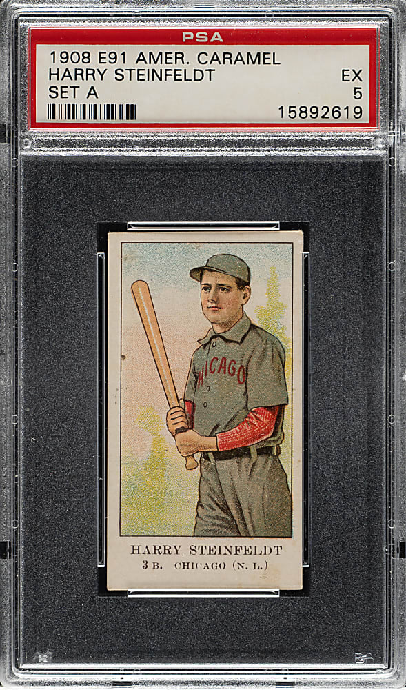 1909-1911 E91-A American Caramel Harry Steinfeldt PSA EX 5