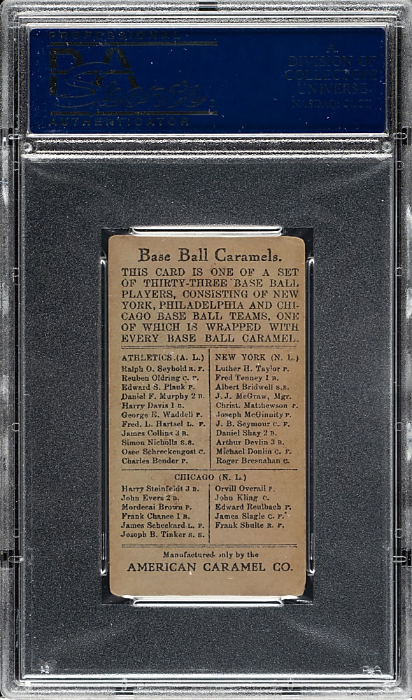 1909-1911 E91-A American Caramel Fred Tenney PSA VG-EX 4