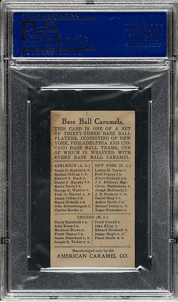 1909-1911 E91-A American Caramel Joe Tinker PSA VG-EX 4