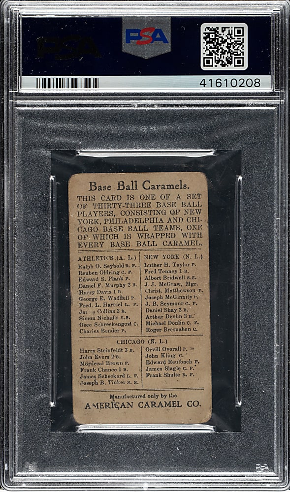 1909-1911 E91-A American Caramel Michael Donlin PSA GOOD 2