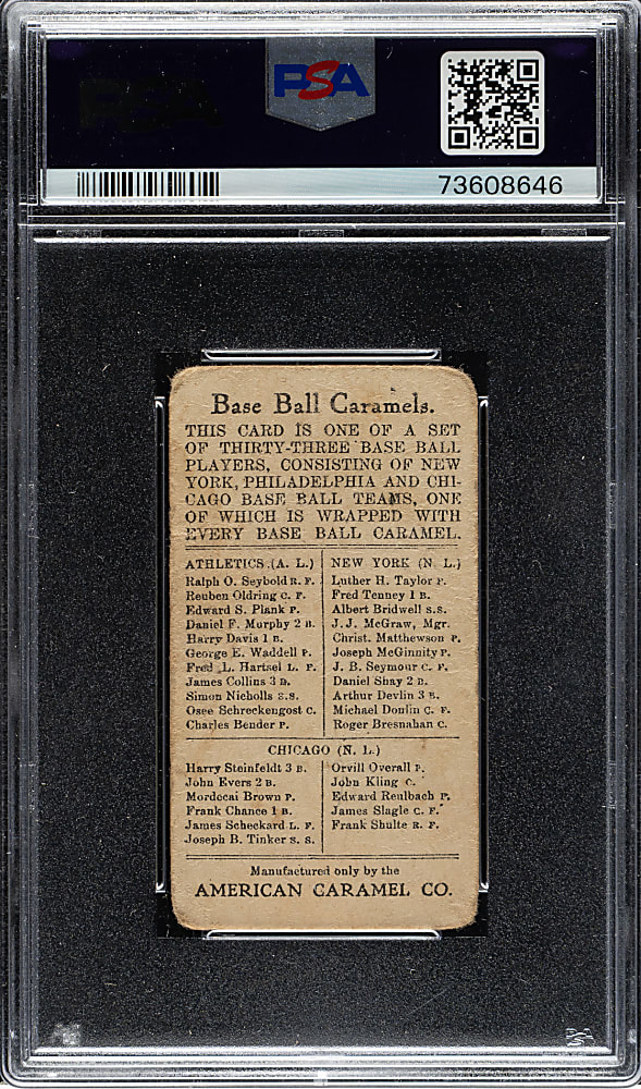 1909-1911 E91-A American Caramel Chief Bender PSA POOR 1