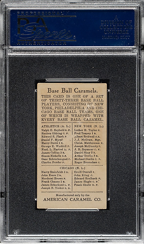 1909-1911 E91-A American Caramel Eddie Plank PSA VG-EX 4