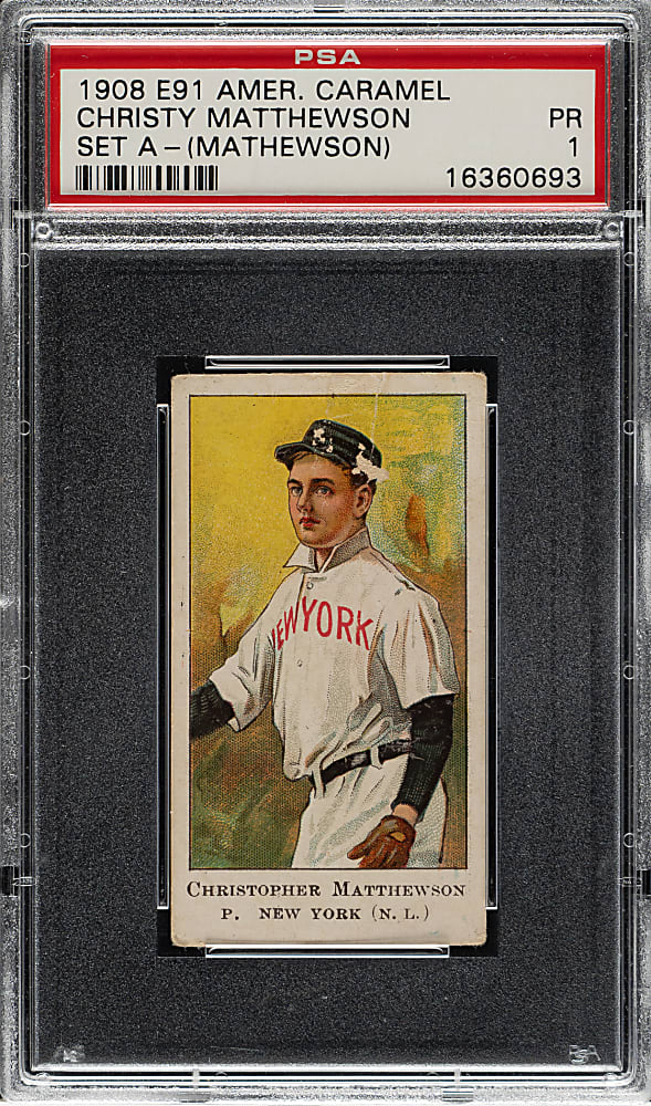 1909-1911 E91-A American Caramel Christy Mathewson PSA POOR 1