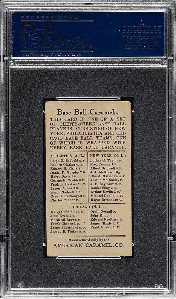 1909-1911 E91-A American Caramel Christy Mathewson PSA POOR 1