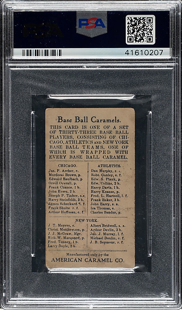 1909-1911 E91-B American Caramel Orvil Overall PSA VG 3