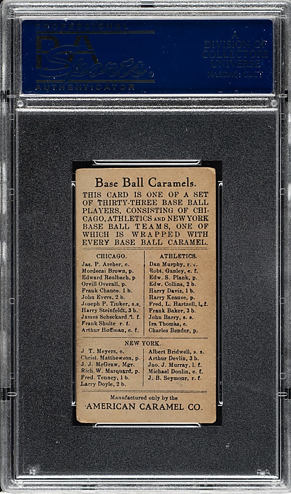 1909-1911 E91-B American Caramel Ed Reulbach PSA VG 3