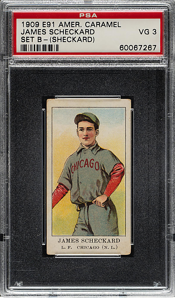 1909-1911 E91-B American Caramel James Sheckard PSA VG 3