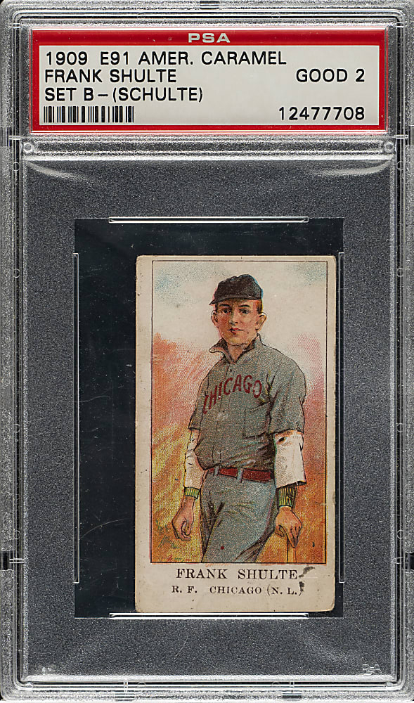 1909-1911 E91-B American Caramel Frank Schulte PSA GOOD 2