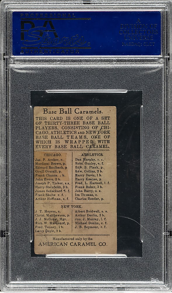 1909-1911 E91-B American Caramel Frank Schulte PSA GOOD 2