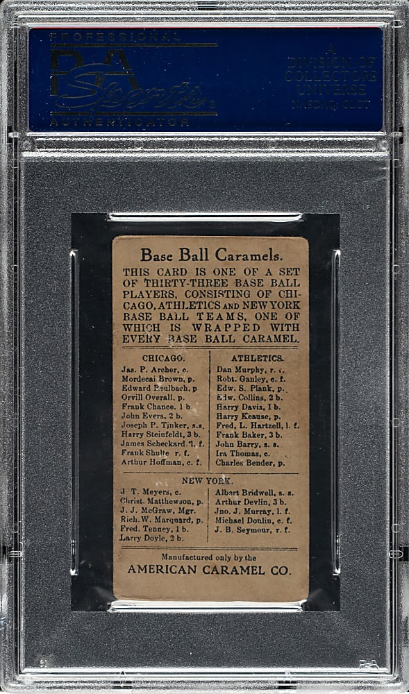 1909-1911 E91-B American Caramel Harry Steinfeldt PSA VG 3