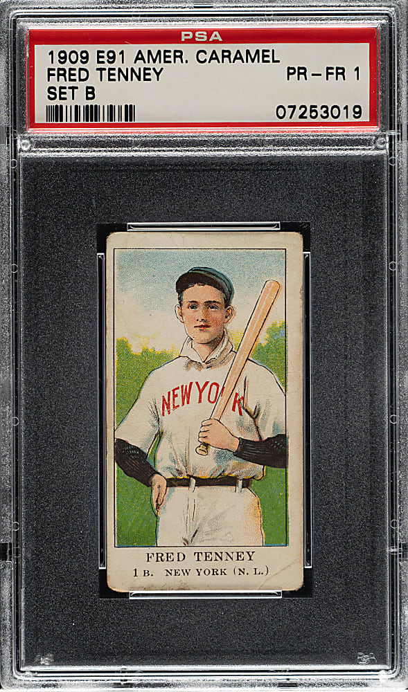 1909-1911 E91-B American Caramel Fred Tenney PSA POOR 1