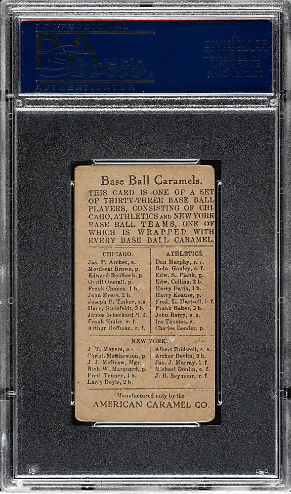 1909-1911 E91-B American Caramel Fred Tenney PSA POOR 1