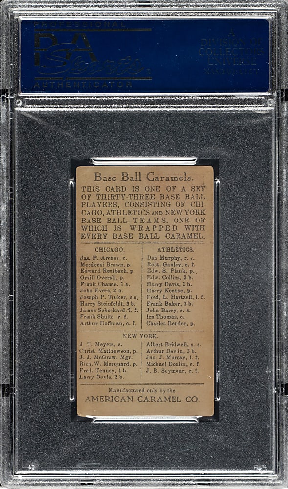 1909-1911 E91-B American Caramel Ira Thomas PSA VG-EX 4