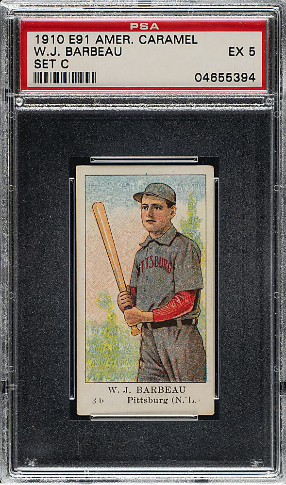 1909-1911 E91-C American Caramel Jap Barbeau PSA EX 5