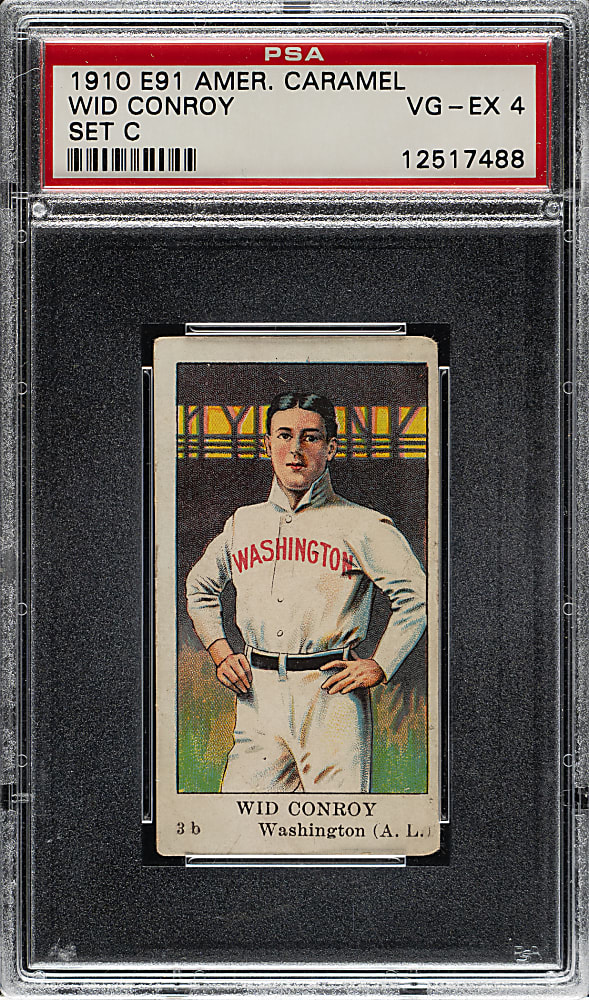 1909-1911 E91-C American Caramel Wid Conroy PSA VG-EX 4