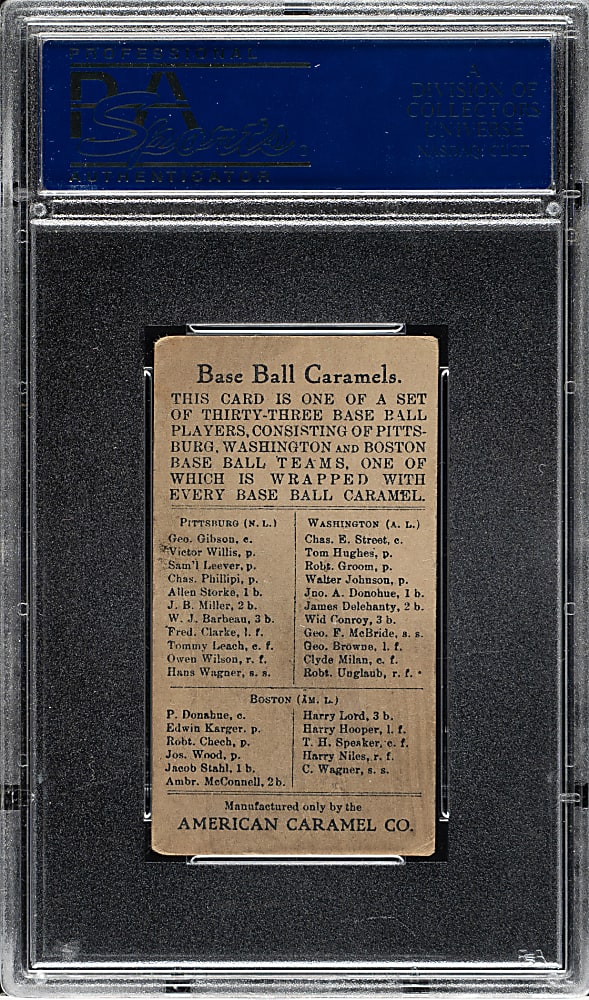 1909-1911 E91-C American Caramel Wid Conroy PSA VG-EX 4