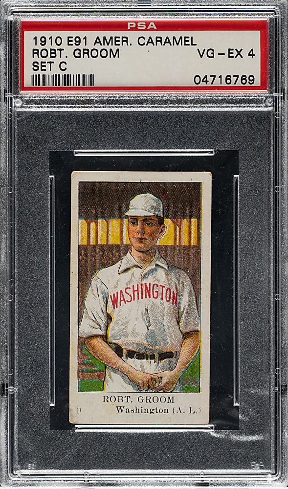 1909-1911 E91-C American Caramel Robert Groom PSA VG-EX 4