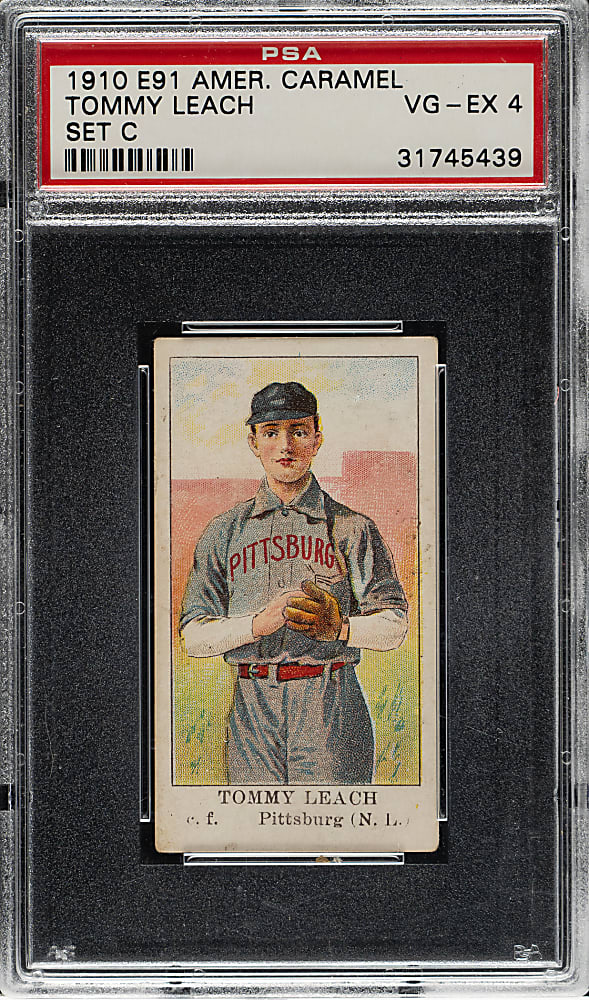 1909-1911 E91-C American Caramel Tommy Leach PSA VG-EX 4