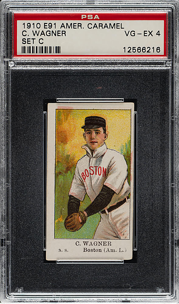 1909-1911 E91-C American Caramel Heinie Wagner PSA VG-EX 4