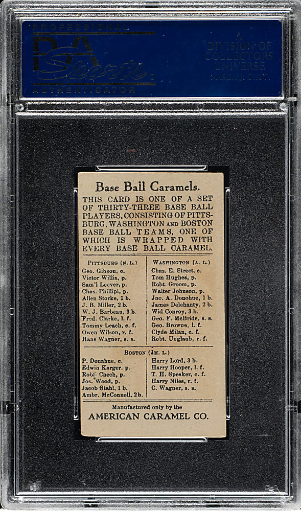 1909-1911 E91-C American Caramel Heinie Wagner PSA VG-EX 4