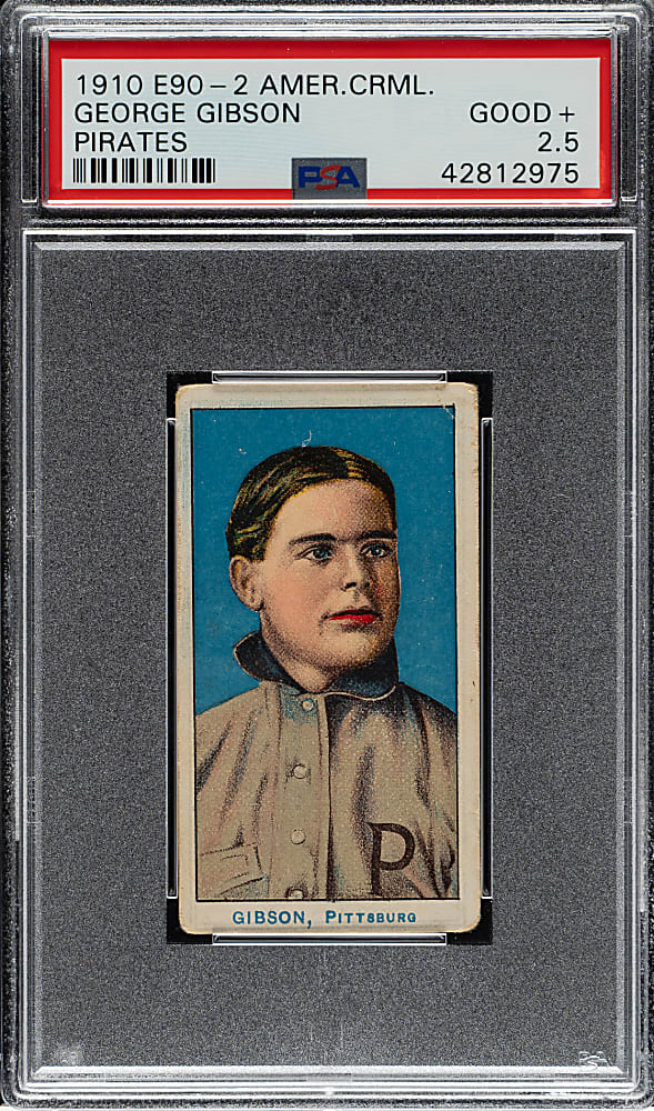 1910 E90-2 American Caramel George Gibson PSA GOOD+ 2.5