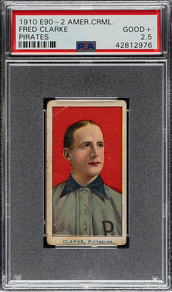 1910 E90-2 American Caramel Fred Clarke PSA GOOD+ 2.5