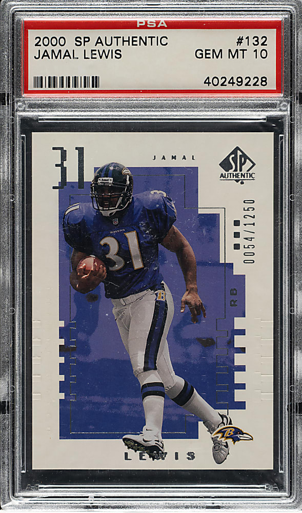 2000 Upper Deck SP Authentic Football #132 Jamal Lewis #54/1,250 PSA GEM MINT 10