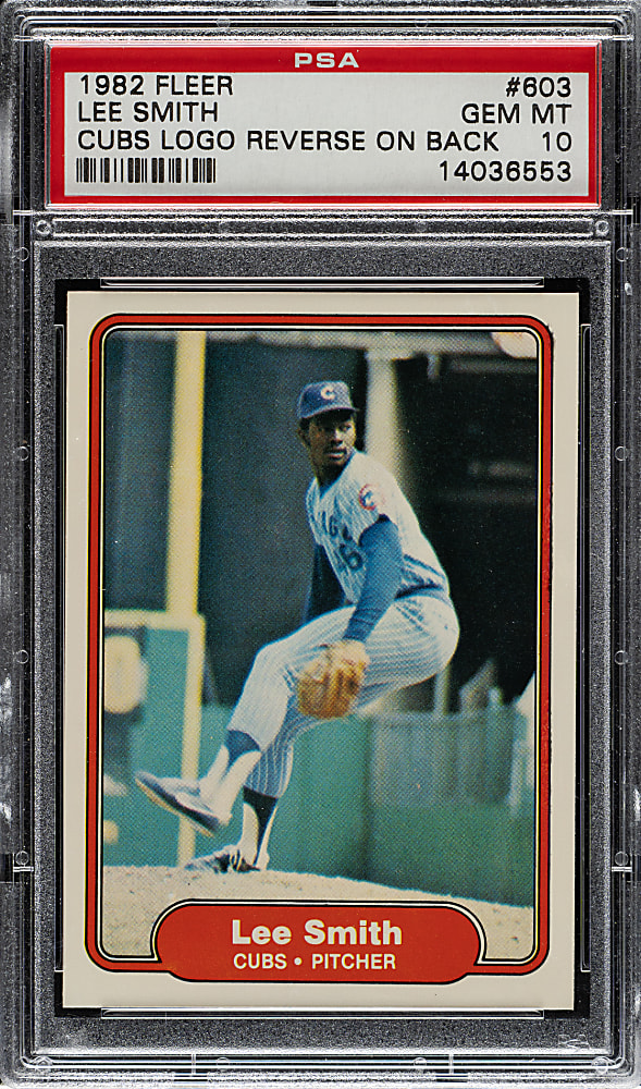 1982 Fleer #603 Lee Smith Rookie PSA GEM MINT 10