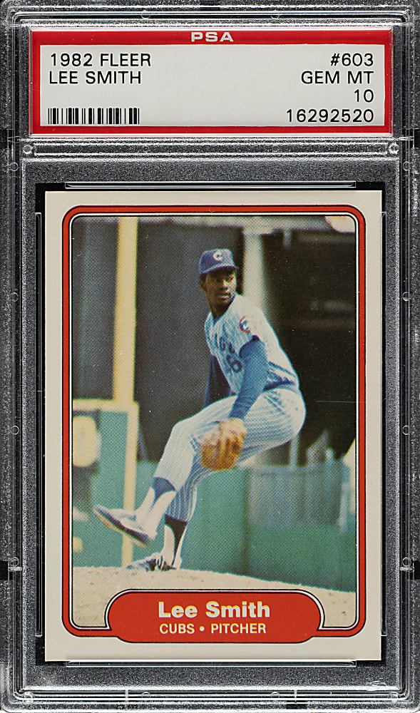1982 Fleer #603 Lee Smith Rookie PSA GEM MINT 10