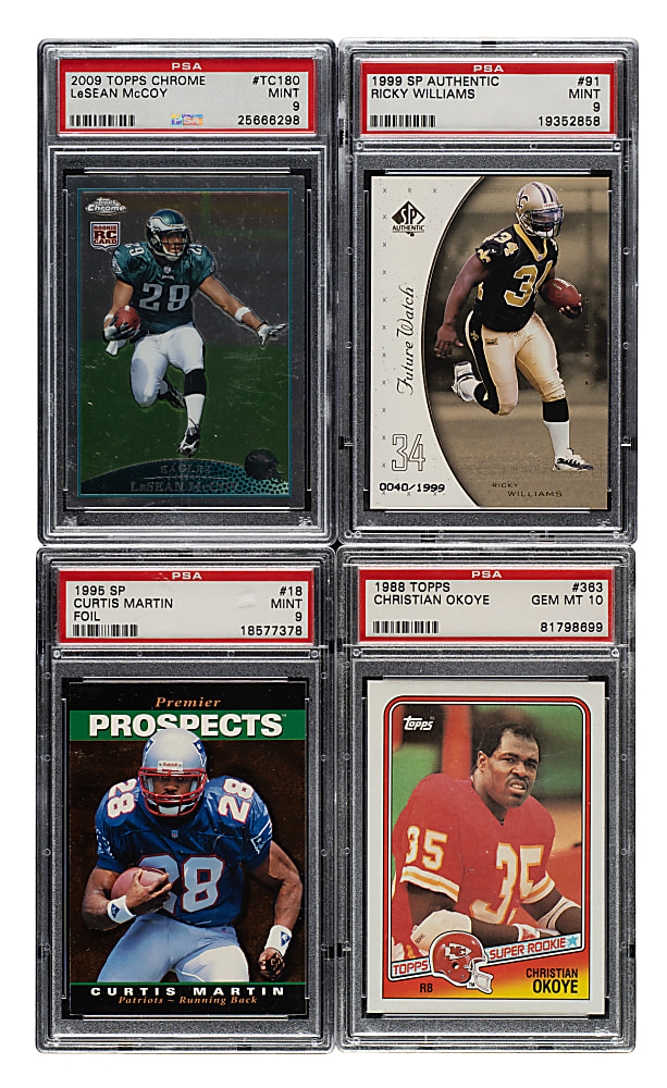 1981 to 2011 Topps, Topps Chrome, and Upper Deck Football PSA-Graded Collection (12)