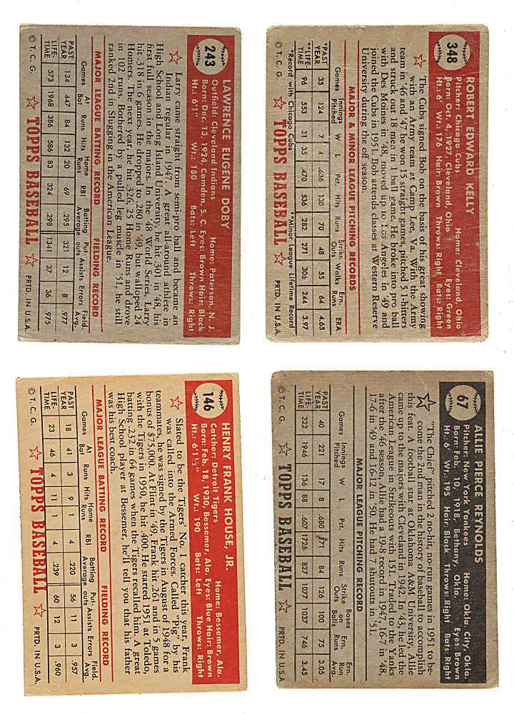 1952 Topps Collection (79) Including Larry Doby