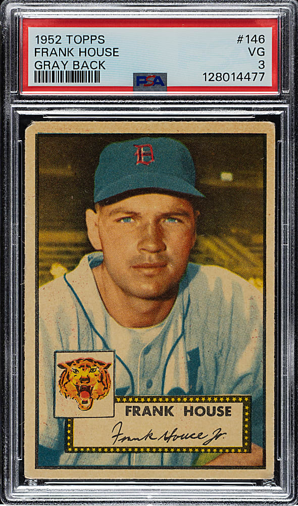 1952 Topps #146 Frank House PSA VG 3 - "Canadian" Gray Back