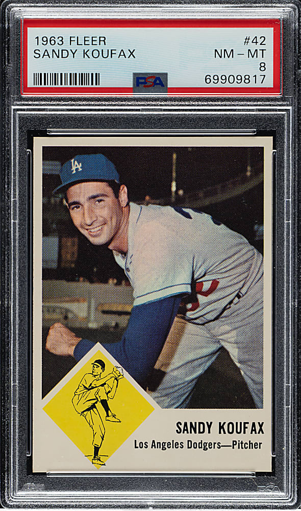 1963 Fleer #42 Sandy Koufax PSA NM-MT 8