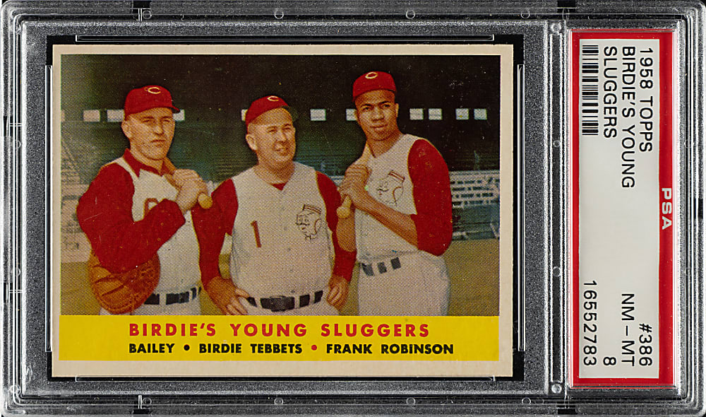 1958 Topps #386 Birdie's Young Sluggers PSA NM-MT 8