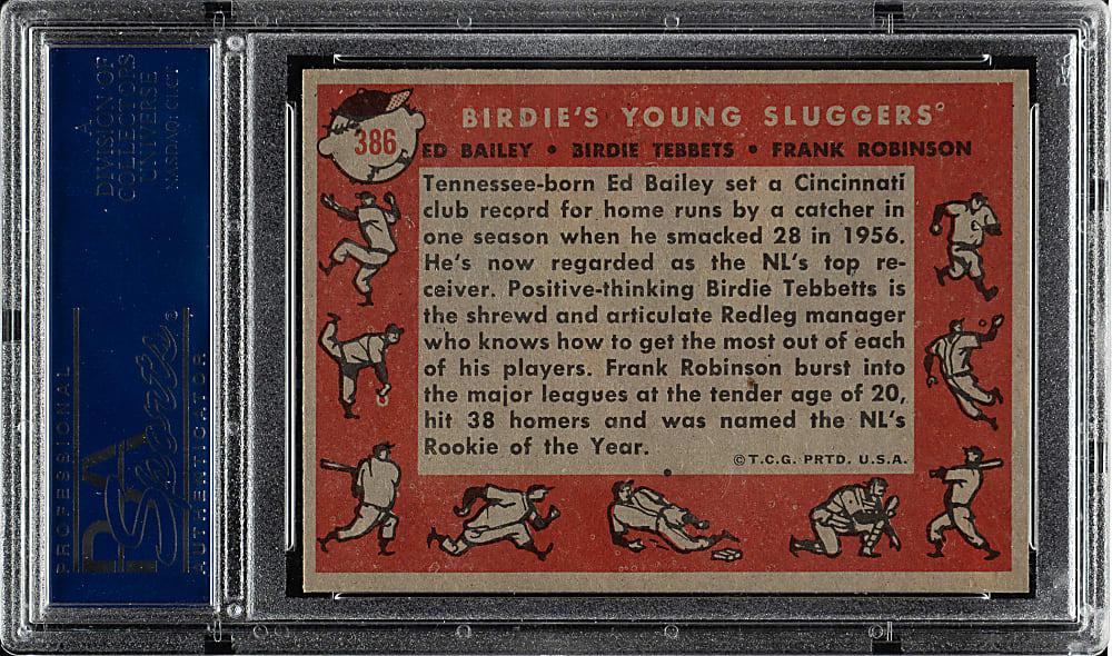 1958 Topps #386 Birdie's Young Sluggers PSA NM-MT 8