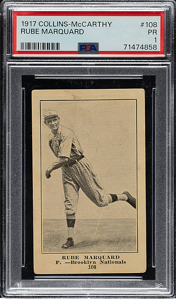 1917 E135 Collins-McCarthy #108 Rube Marquard PSA POOR 1
