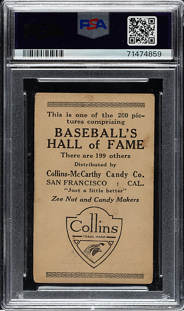 1917 E135 Collins-McCarthy #86 Hughie Jennings PSA POOR 1