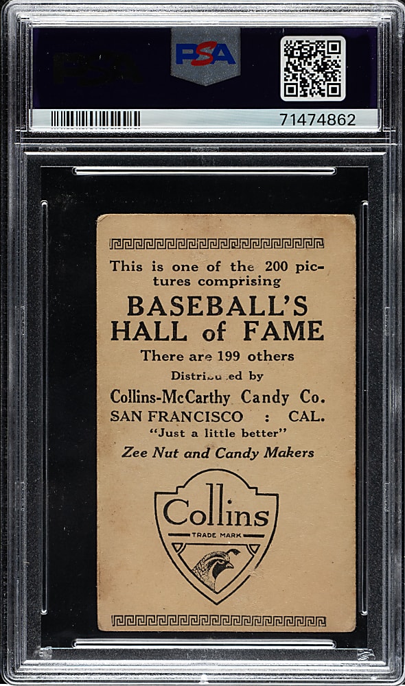 1917 E135 Collins-McCarthy #79 Harry Hooper PSA POOR 1